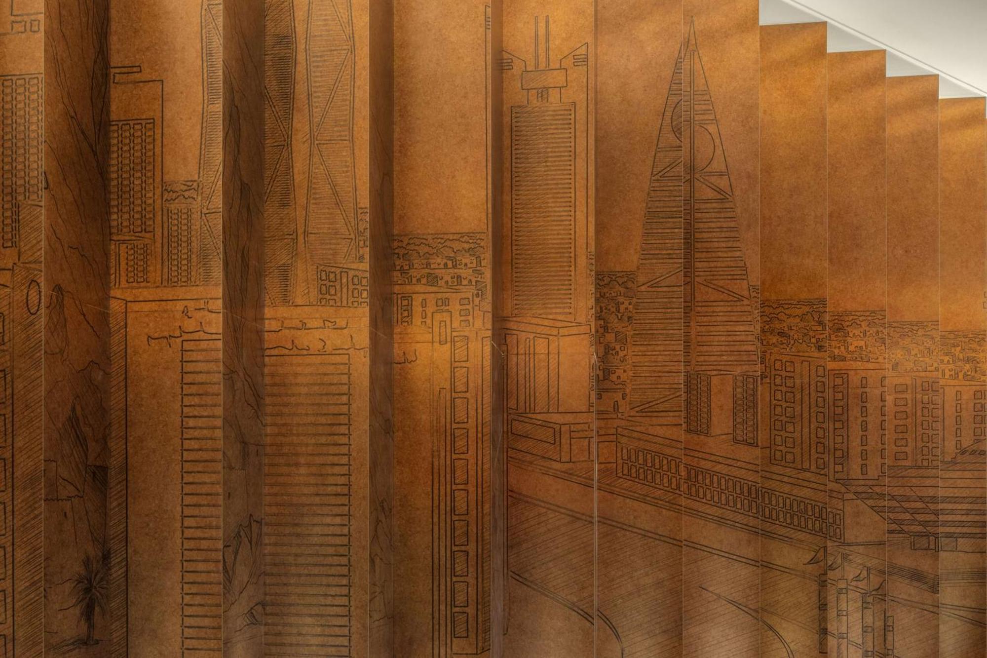 ホテル ハイアット リージェンシー リヤド オラヤ リヤード エクステリア 写真 Detail of the 1930s mural by Charles Sprague Pearce